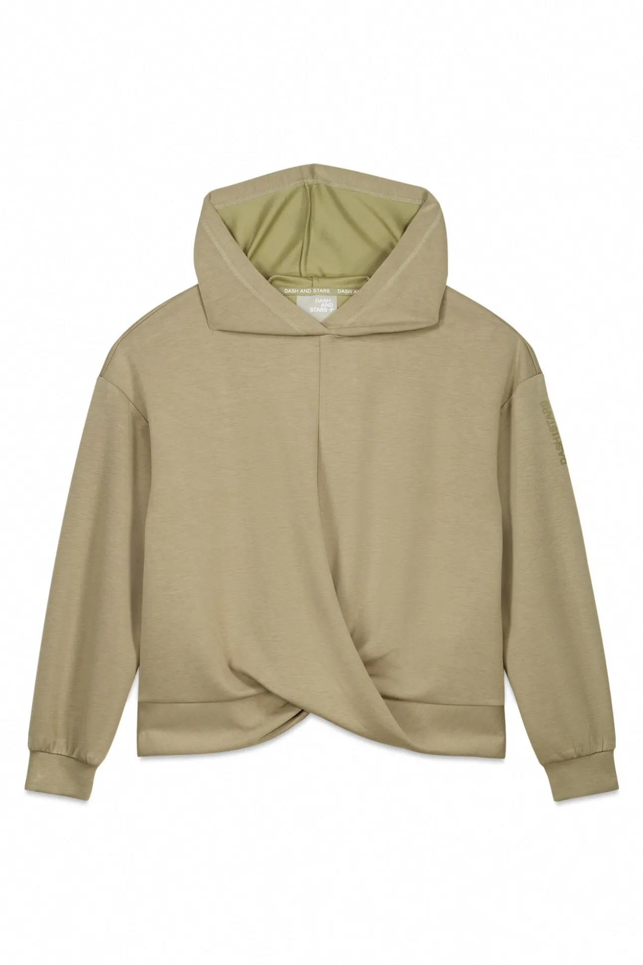 Sudadera drapeado kaki