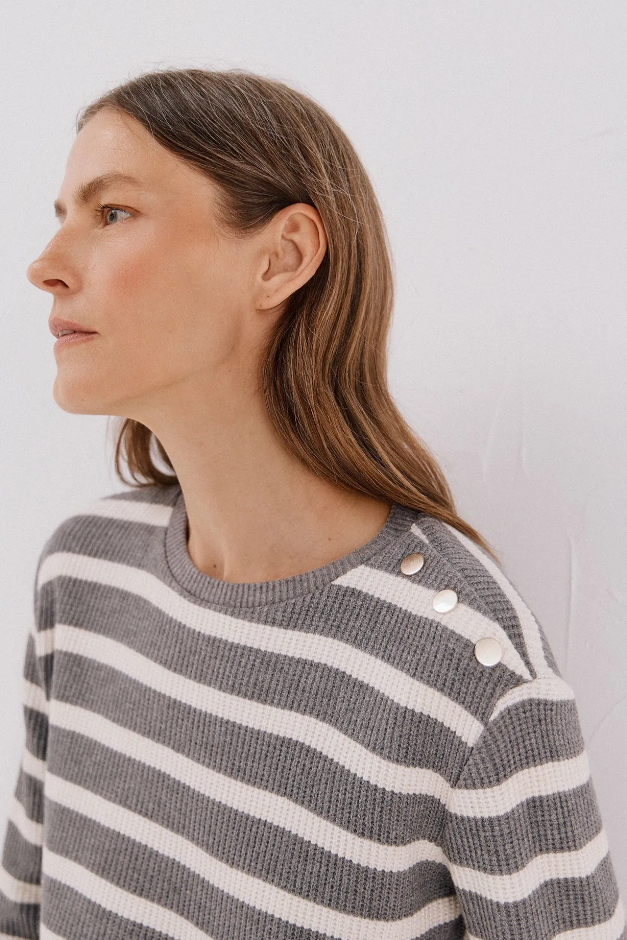 Sudadera estructura rayas