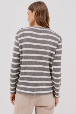 Sudadera estructura rayas