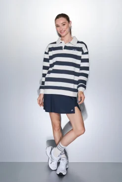 Sudadera felpa 100% algodón estampado rayas