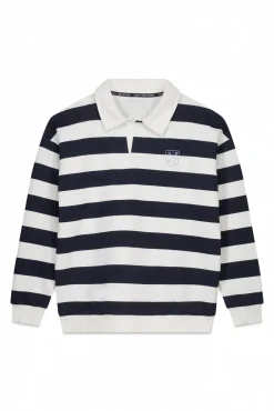 Sudadera felpa 100% algodón estampado rayas