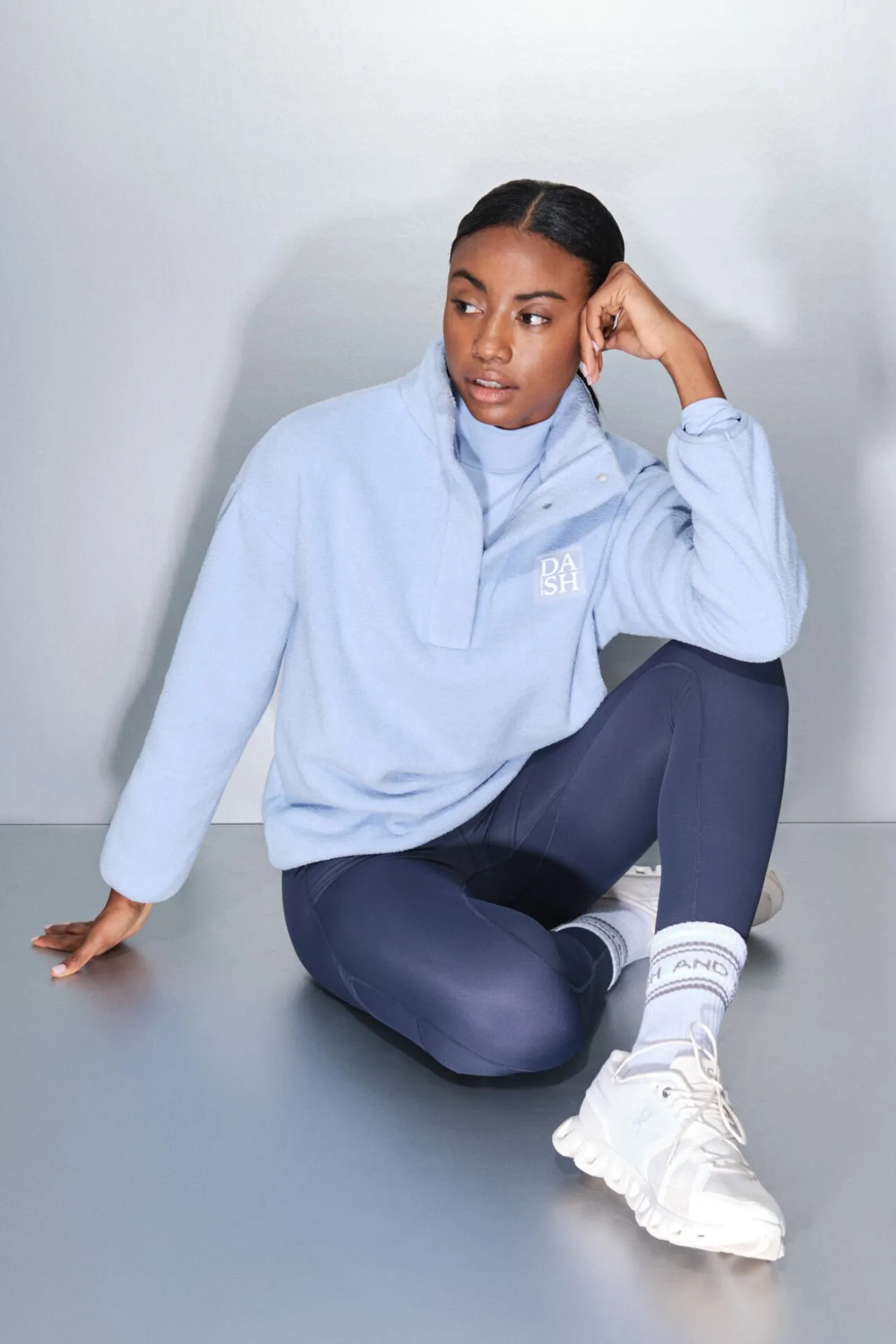 Sudadera polar cremallera azul bebé