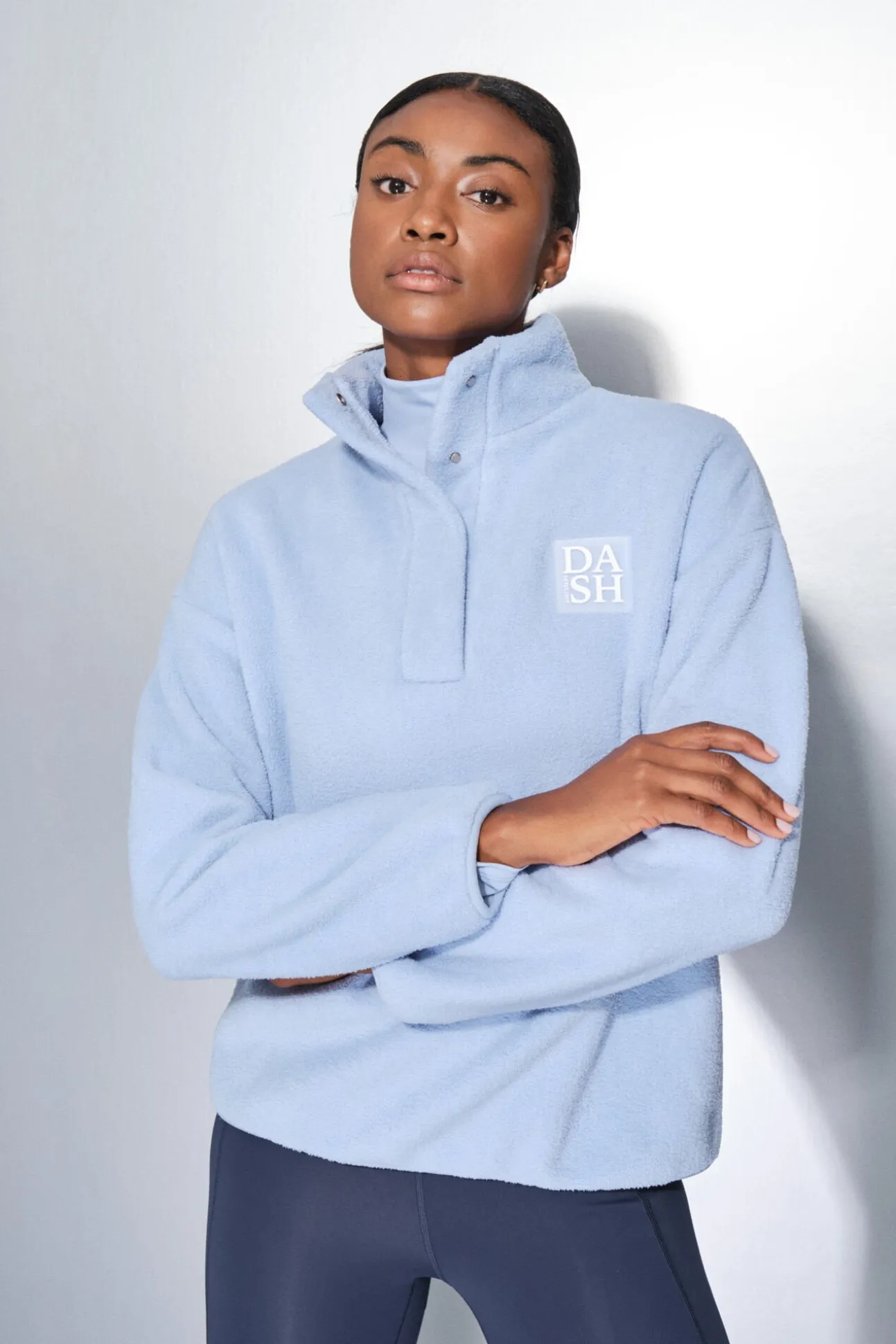 Sudadera polar cremallera azul bebé