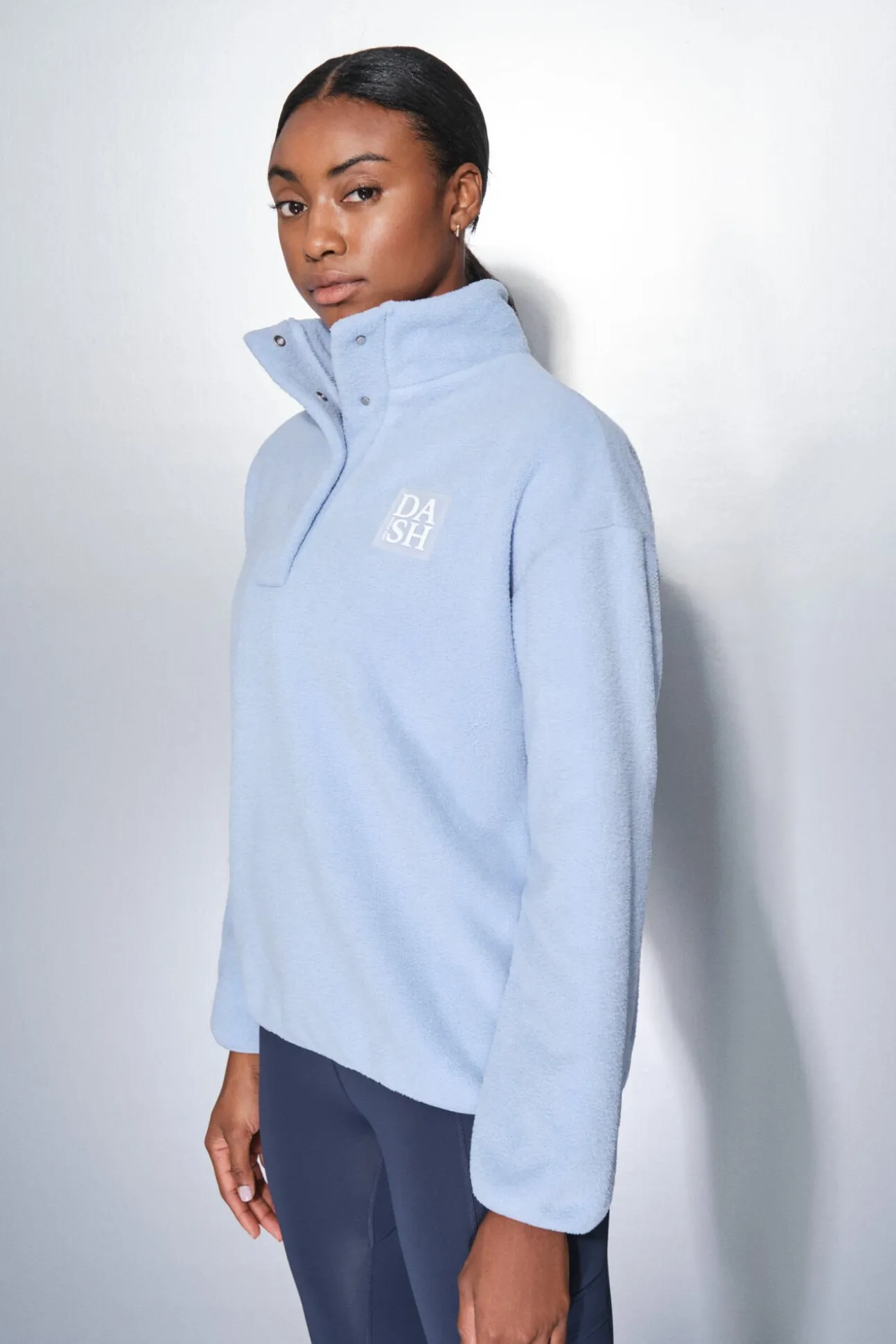 Sudadera polar cremallera azul bebé