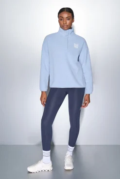 Sudadera polar cremallera azul bebé