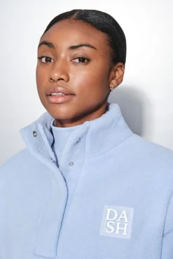 Sudadera polar cremallera azul bebé