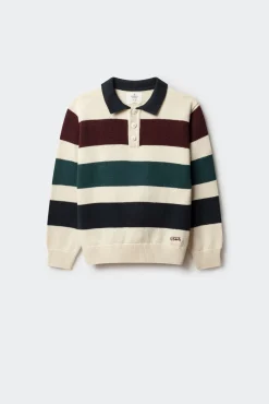 Sudadera polera rayas niño