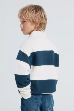 Sudadera polera rayas niño