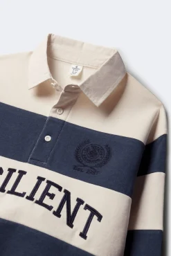 Sudadera polera rayas niño