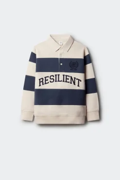 Sudadera polera rayas niño