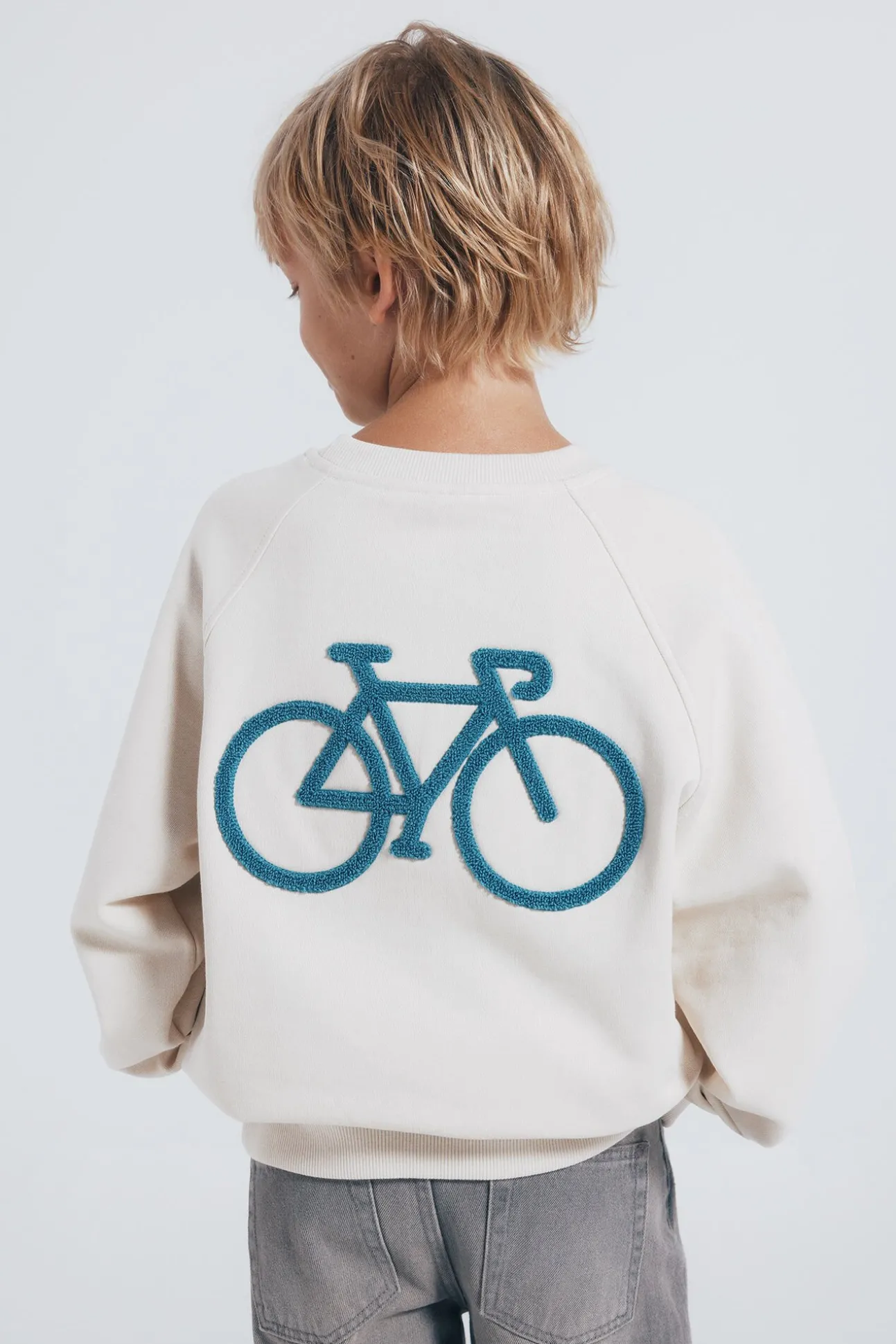 Sudadera sin capucha bici niño