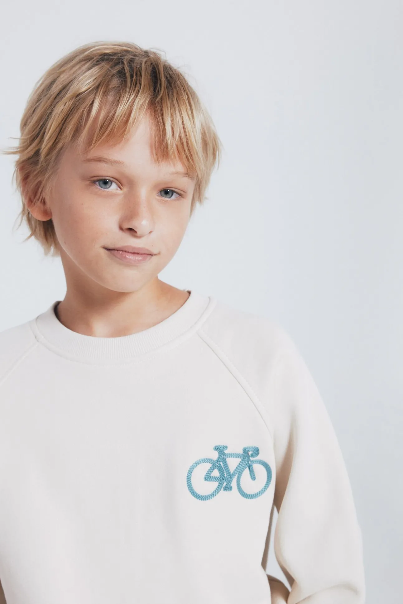 Sudadera sin capucha bici niño
