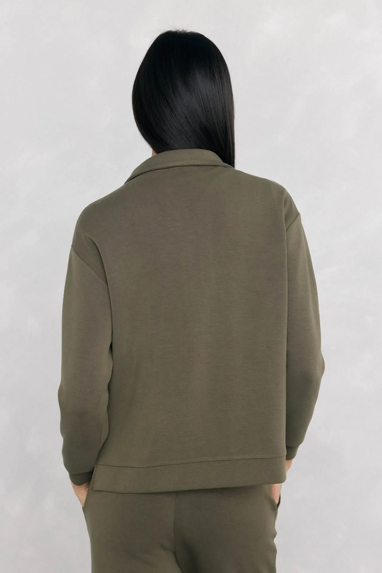 Sudadera soft touch cuello perkins