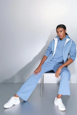 Sudadera tacto suave azul