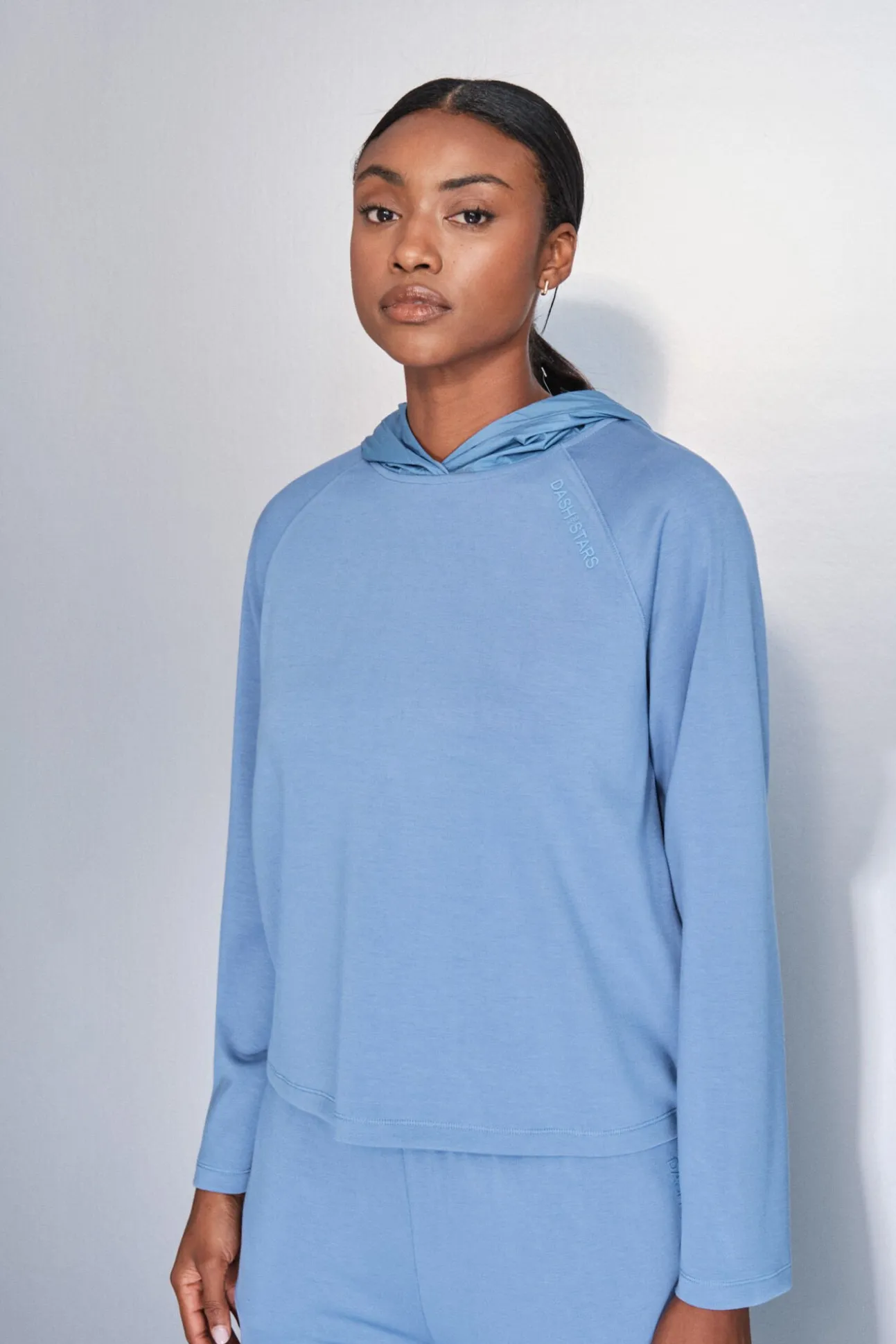 Sudadera tacto suave azul