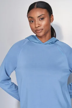 Sudadera tacto suave azul