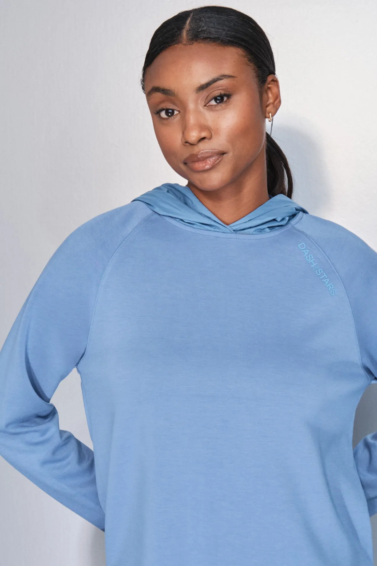 Sudadera tacto suave azul