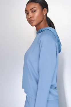 Sudadera tacto suave azul