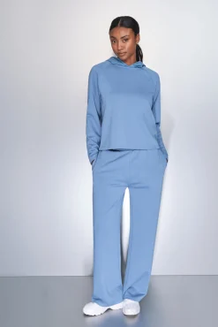 Sudadera tacto suave azul