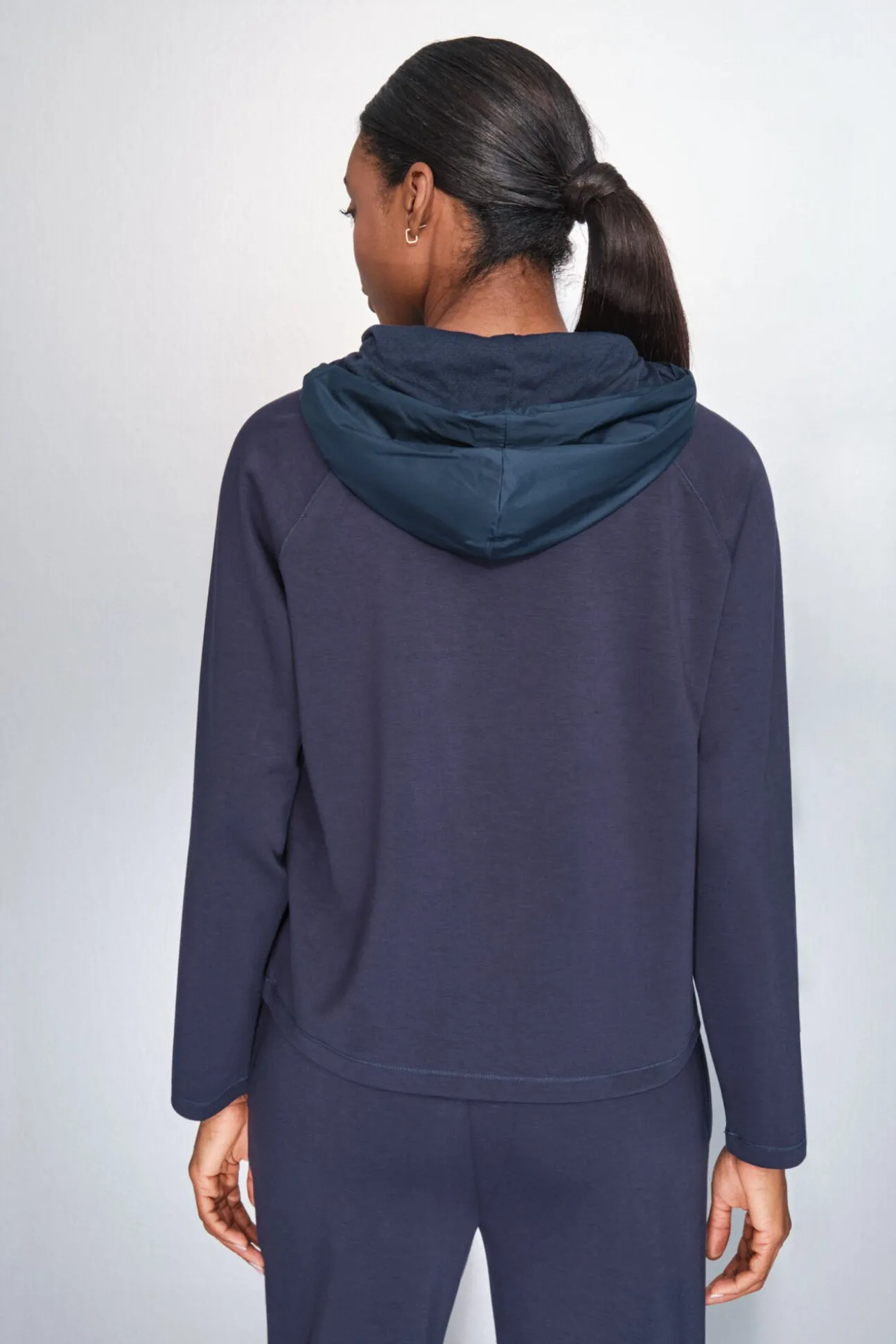 Sudadera tacto suave azul oscuro