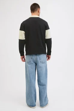 Sudadera tipo polo franja