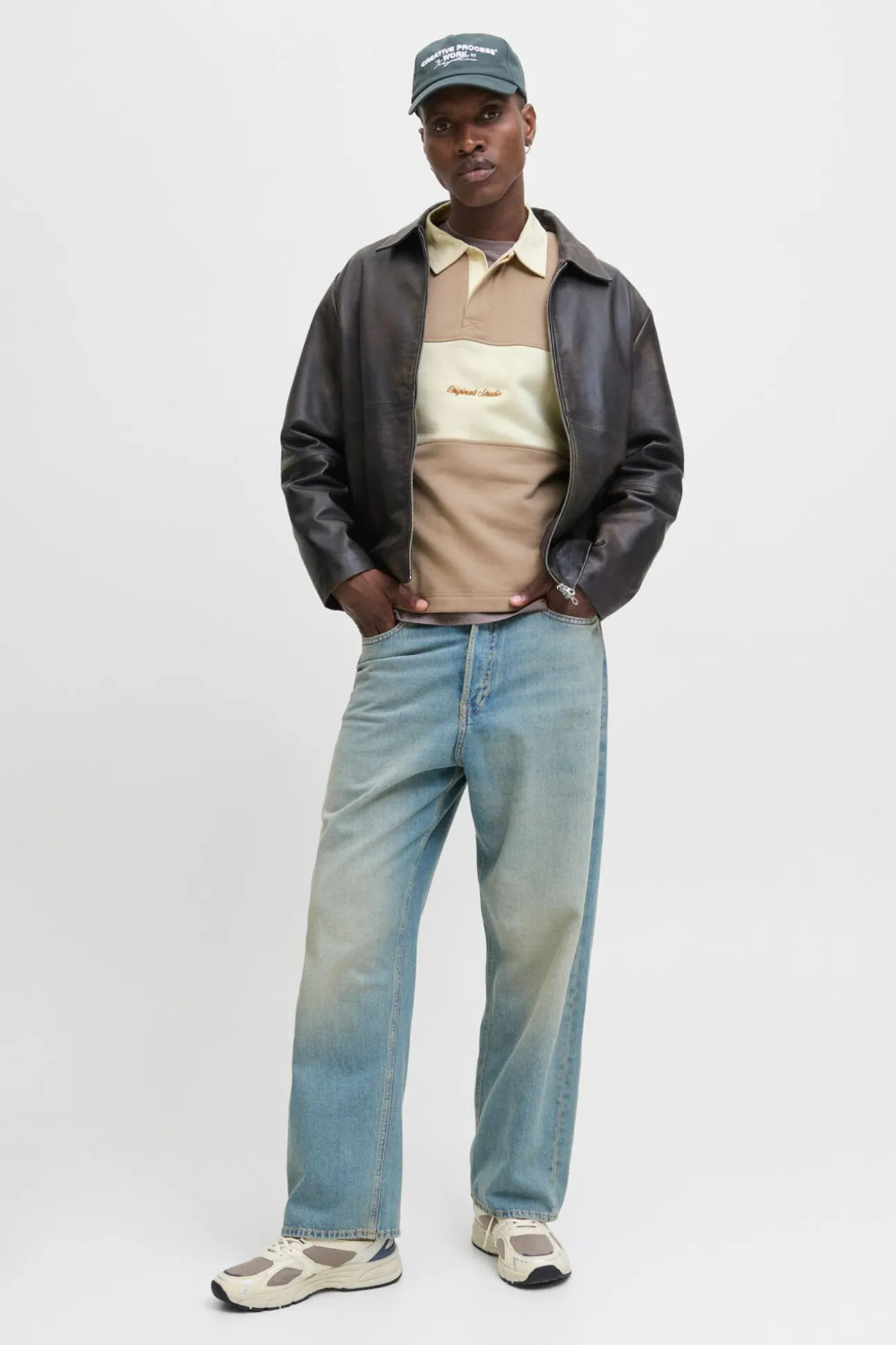 Sudadera tipo polo franja