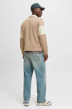 Sudadera tipo polo franja