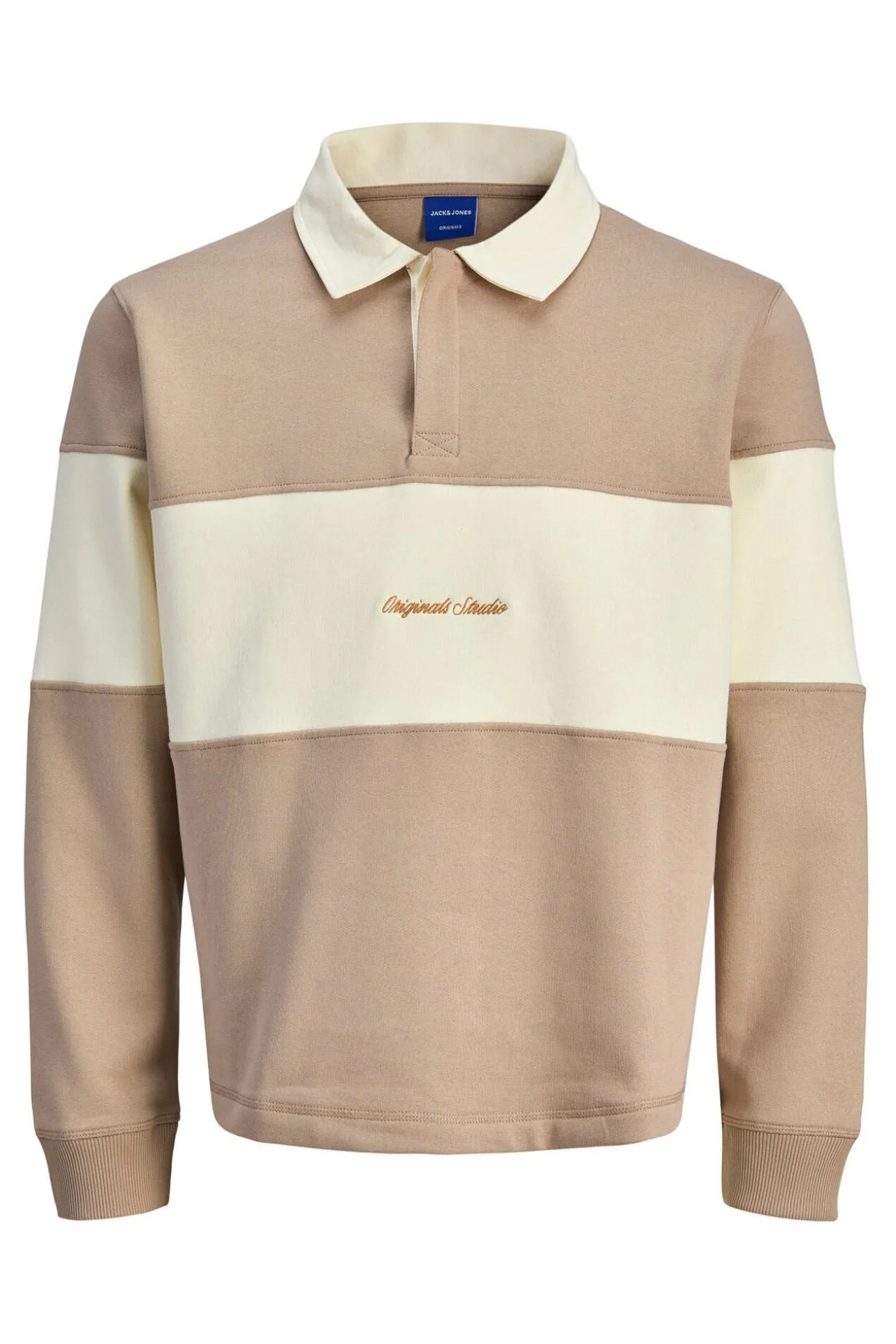 Sudadera tipo polo franja