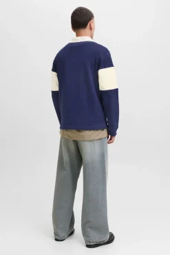 Sudadera tipo polo franja