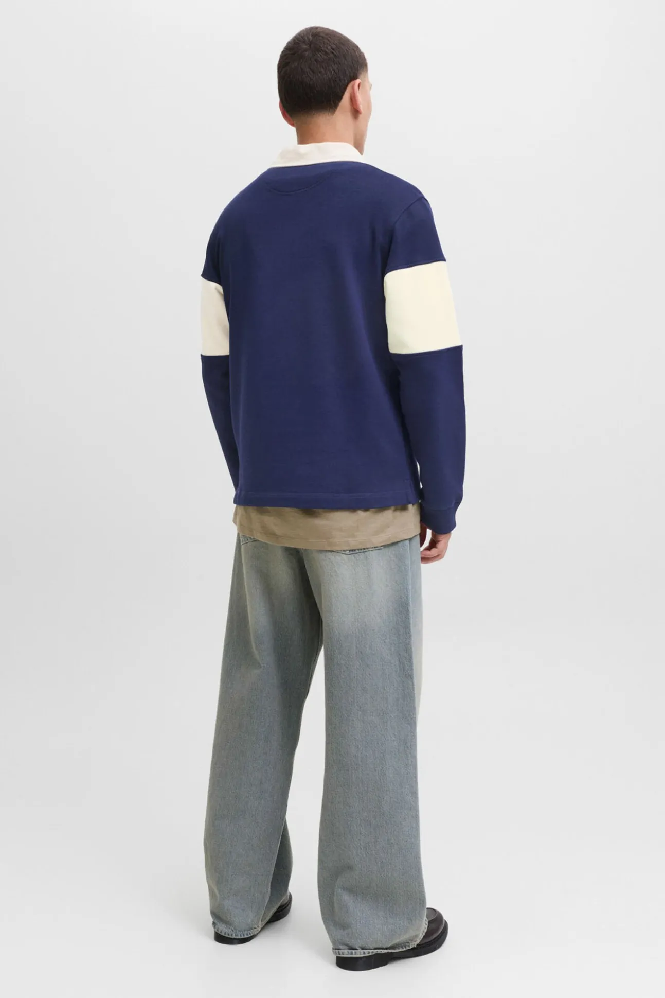 Sudadera tipo polo franja