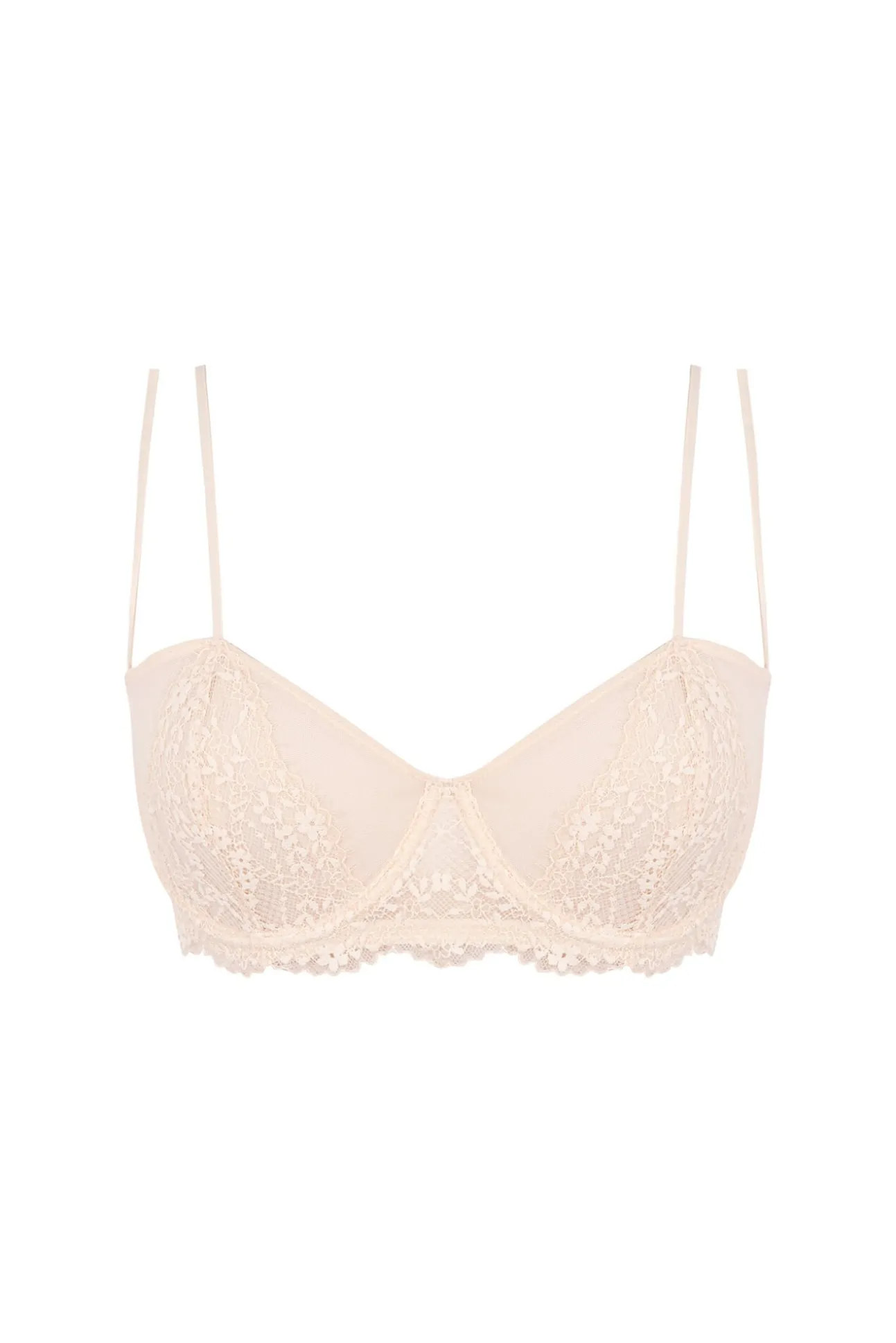 Sujetador balconette PRETTY encaje nude