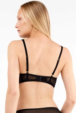 Sujetador bralette efecto push up guipur