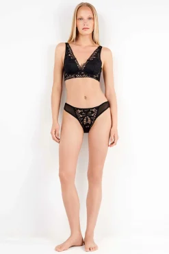 Sujetador bralette efecto push up guipur