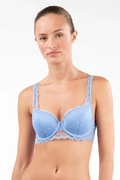 Sujetador capacidad encaje azul