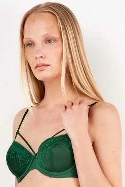 Sujetador capacidad sin relleno detalle cordones