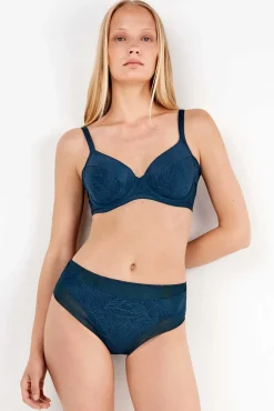 Sujetador de capacidad en tono azul petróleo