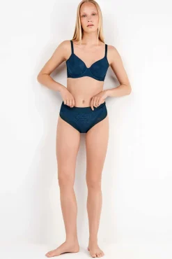 Sujetador de capacidad en tono azul petróleo