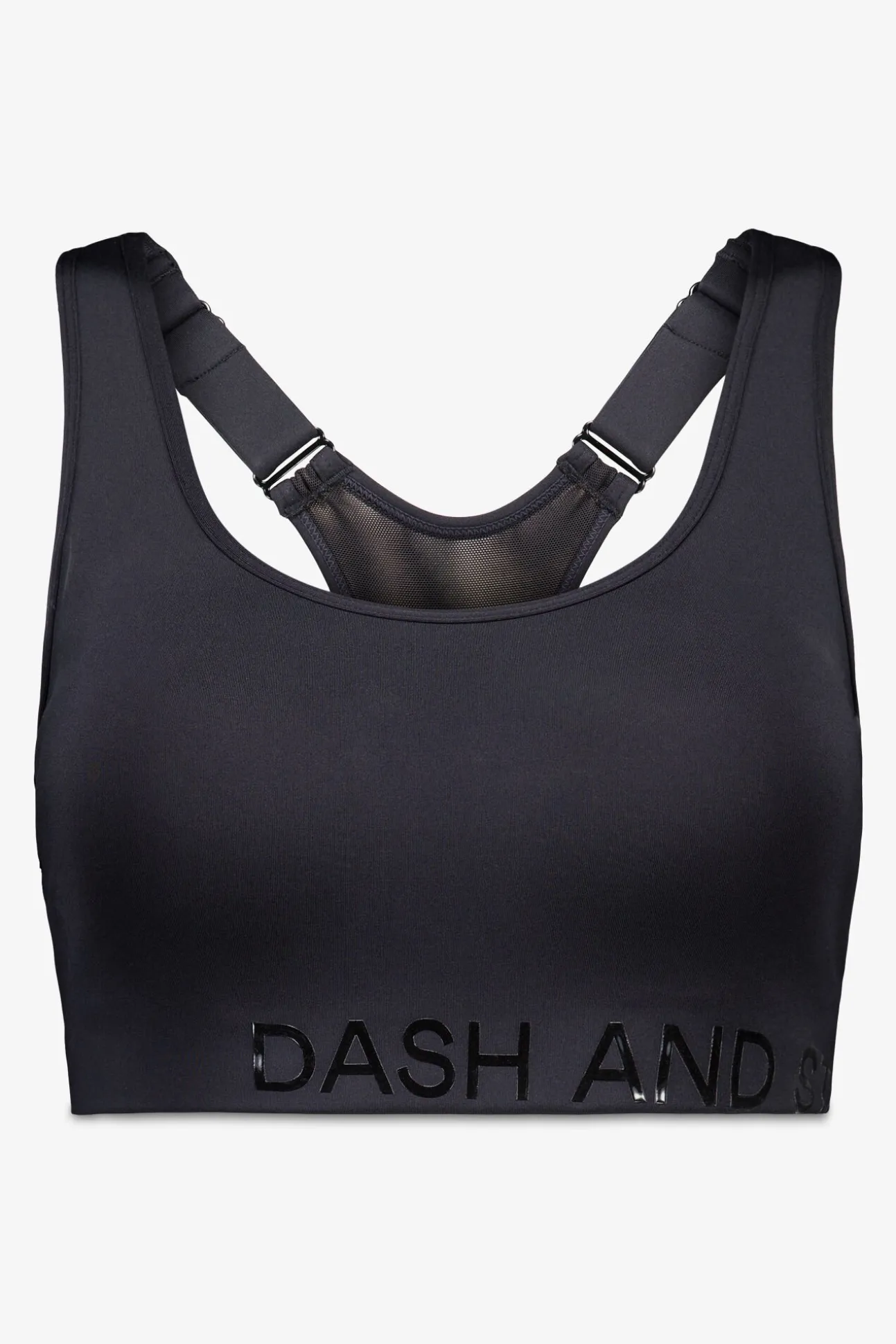 Sujetador deportivo 4D Stretch mayor cobertura negro