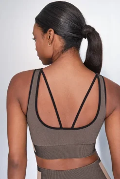 Sujetador deportivo marrón SEAMLESS FIT