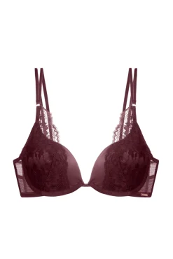 Sujetador Lyra de satén con relleno y escote profundo
