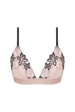 Sujetador NATURAL tul bordado negro