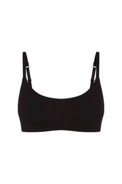 Sujetador tipo top algodón negro