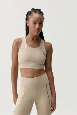 Sujetador top deportivo Gold beige