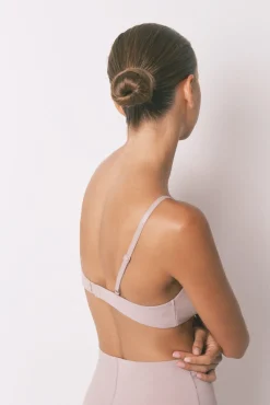 Sujetador triangular algodón beige