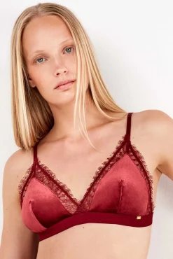 Sujetador triangular en terciopelo