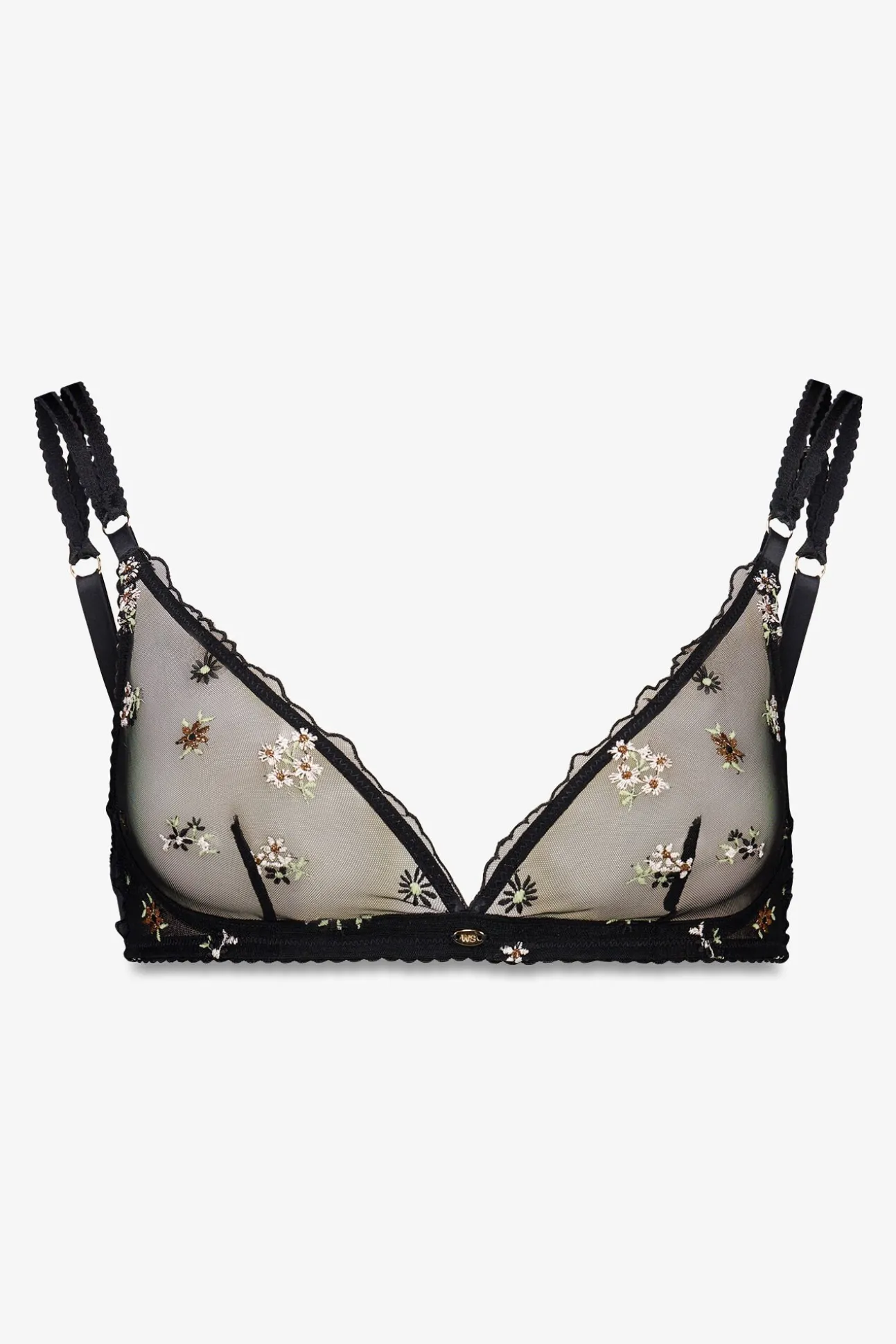 Sujetador triangular NATURAL tul bordado