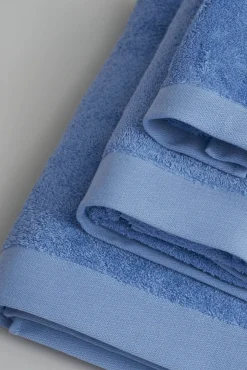 Toalla tocador wonder 550g rizo americano azul 30x50