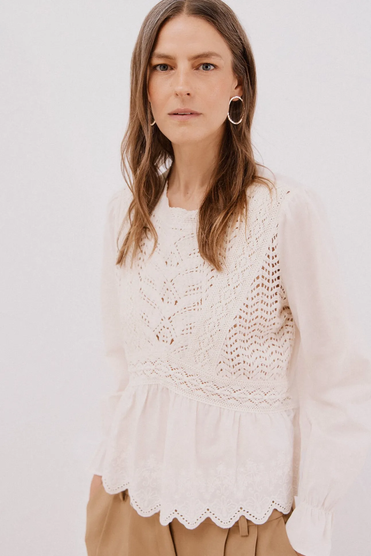 Top combinado crochet