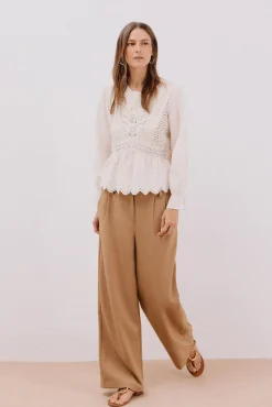 Top combinado crochet