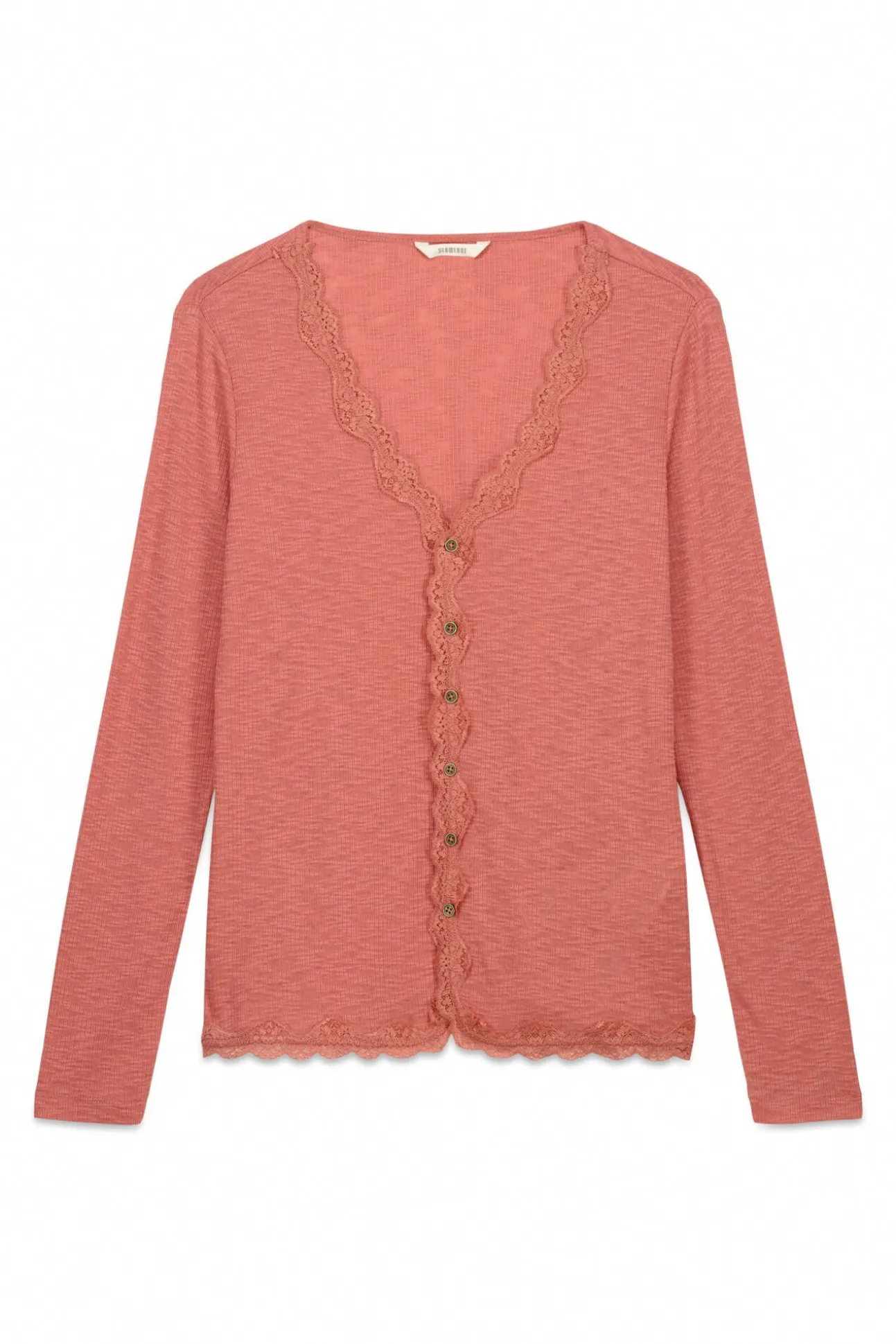 Top cárdigan blonda